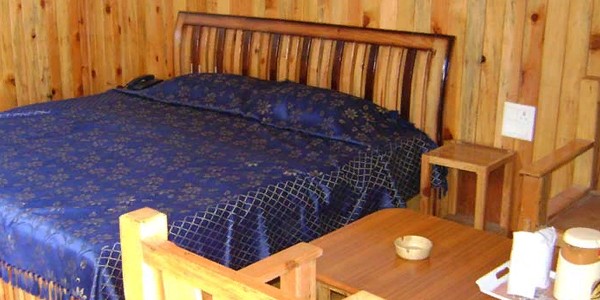 Wooden Deluxe Cottage Double Bed